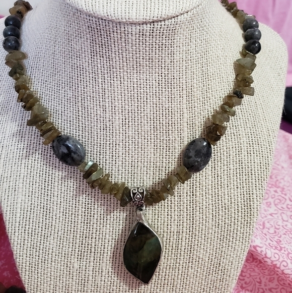 Hand Crafted Jewelry - Hand crafted Labradorite necklace.